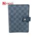 LOUIS VUITTON Louis Vuitton R20242 Agenda MM органайзер канцелярские товары Damier gla Fit обложка для записной книжки черный мужской [ б/у ]