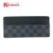 LOUIS VUITTON Louis Vuitton Damier gla Fit модные аксессуары футляр для карточек Damier gla Fit парусина черный мужской [ б/у ]