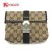 GUCCI Gucci 131236 сумка "body" поясная сумка портфель ремень сумка GG сумка-пояс бежевый × Brown унисекс [ б/у ]