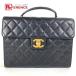 CHANEL Chanel A02794 matelasse стеганое полотно портфель ручная сумочка Vintage портфель черный [ б/у ]