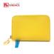  unused HERMES Hermes Zip Anne go-IC case she-n Dunk ru card-case yellow unisex [ used ]