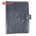 CHANEL Chanel CC здесь Mark Logo канцелярские товары органайзер кейс обложка для записной книжки черный унисекс [ б/у ]