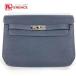  прекрасный товар HERMES Hermes Kelly tepeshu25 ручная сумочка сумка портфель заслонка клатч темно-синий унисекс [ б/у ]
