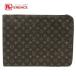 LOUIS VUITTON Louis Vuitton M53456poshu при . man ручная сумочка документы кейс монограмма сцепление Brown унисекс [ б/у ]