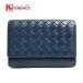 BOTTEGA VENETA Bottega Veneta сетка заслонка футляр для визитных карточек футляр для карточек кожа темно-синий мужской [ б/у ]