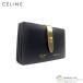 Celine (CELINE) аккордеон карта держатель футляр для визитных карточек футляр для карточек 104323 черный × Gold старый Logo ( прекрасный товар ) б/у 