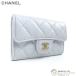  Chanel (CHANEL) черная икра s gold matelasse футляр для карточек футляр для визитных карточек AP0214 -тактный las голубой ( как новый ) б/у 
