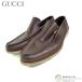  Gucci (GUCCI) кожа обувь туфли без застежки обувь 108425 #42 1/2 Brown мужской ( б/у )