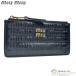  MiuMiu (MIUMIU) Logo кожа футляр для карточек ячейка для монет кошелек для мелочи .5MB006 черный ( б/у )