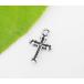 サービス品！【10円チャーム】　メタルチャーム　1個10円！「十字架クロス」型アクセサリーチャームメタルパーツ／15mm×9mm