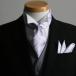  ascot tie chief set light purple stripe silk 100% formal men's ST012R