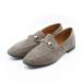 apom soft bit Loafer 15 серый ju замша кожа обувь женский кожа мягкость Flat низкая упругость стелька APOM 343