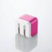 ELECOM Cube type USB зарядное устройство розовый 