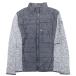  прекрасный товар LOGOS Logos стеганое полотно переключатель вязаный жакет блузон внешний Zip выше с хлопком M серый чёрный черный мужской б/у одежда б/у 