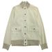  хорошая вещь RING JACKET кольцо ja Kett жакет блузон ребра переключатель полоса L серый мужской б/у одежда б/у 
