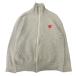  хорошая вещь PLAY COMME des GARCONS Play Comme des Garcons тренировочный жакет блузон Heart Logo вышивка принт XL серый мужской б/у одежда б/у 