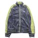  хорошая вещь PUMA Puma велюр спортивная куртка блузон боа Zip выше Logo размер 0 серый × зеленый мужской б/у одежда б/у 