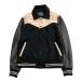 как новый All Saints все Saints ENDLETON CONTRAST LEATHER BOMBER JACKET Contrast кожа Bomber жакет S черный мужской б/у одежда б/у 