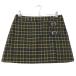 23 район Golf с хлопком юбка серый × желтый в клетку общий рисунок боковой ремень женский 0(S) Golf одежда 23 район ( прекрасный товар )