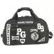 PEARLY GATES Pearly Gates сумка "Boston bag" запирающийся шкафчик сумка чёрный × белый ALLBLACK Logo нашивка Golf 