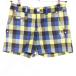  Pearly Gates шорты голубой × желтый блок проверка хлопок . женский 0(S) Golf одежда PEARLY GATES( прекрасный товар )|SALE цена 
