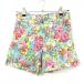 [ beautiful goods ] Kiss on The green short pants turquoise blue × pink floral print total pattern lady's 3(L) Golf wear kiss on the green|40%OFF price 