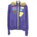  filler Golf с капюшоном . с хлопком жакет лиловый × желтый полоса рисунок несколько нашивка необычность материалы женский M Golf одежда FILA GOLF