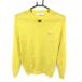  Adabat свитер желтый Logo ....V шея шерсть 100% вязаный мужской 44(S) Golf одежда adabat