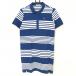 [ прекрасный товар ] Lacoste короткий рукав Polo One-piece голубой × белый окантовка женский 38 Golf одежда LACOSTE|25%OFF цена 