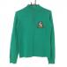  Kiss on The зеленый с высоким воротником свитер зеленый нашивка половина Zip женский F Golf одежда kiss on the green( прекрасный товар )