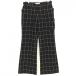  Le Coq брюки чёрный × белый в клетку шерсть .5 карман женский 13 Golf одежда le coq sportif