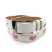 [ beautiful goods ] Callaway belt white × pink Heart pattern silver buckle lady's Golf wear Callaway|20%OFF price 