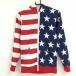  громкий мышь двусторонний Zip Parker темно-синий × красный звезда статья флаг рисунок женский XS Golf одежда LOUDMOUTH( прекрасный товар )