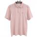  Tour Stage рубашка-поло с коротким рукавом розовый × белый тканый ткань Logo .... рукав внизу сетка мужской L Golf одежда TOURSTAGE