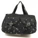 [ прекрасный товар ] Courreges сумка "Boston bag" чёрный × белый Logo общий рисунок внутри вне карман Golf courreges