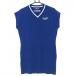 Beams Golf безрукавка вязаный One-piece голубой × белый V шея шерсть . женский M Golf одежда BEAMS GOLF( очень красивый товар )