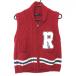  russell no вязаный Zip лучший красный × белый большой нашивка женский 2(L) Golf одежда RUSSELUNO
