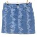  Edwin юбка голубой × светло-серый цветочный принт женский L Golf одежда EDWIN GOLF( очень красивый товар )