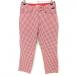  Marie Claire спорт половина край длина брюки красный × белый серебристый жевательная резинка проверка женский M Golf одежда marie claire
