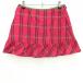  viva Heart юбка розовый × чёрный проверка кромка flair внутри сторона внутренний брюки женский 40(M) Golf одежда VIVA HEART