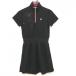 [ очень красивый товар ] Adidas короткий рукав One-piece чёрный юбка общий рисунок юбка подкладка есть половина Zip женский S/P Golf одежда adidas