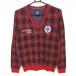 [ очень красивый товар ] Admiral свитер красный × чёрный проверка V шея женский L Golf одежда Admiral