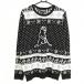 [ очень красивый товар ] булавка свитер чёрный × белый общий рисунок акрил 100% вязаный мужской S Golf одежда PING