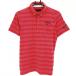  Callaway рубашка-поло с коротким рукавом красный окантовка тканый ткань кнопка down мужской M Golf одежда Callaway|SALE цена 