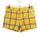 [ очень красивый товар ] Le Coq шорты желтый × чёрный проверка женский 11 Golf одежда le coq sportif