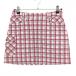 zo-i юбка белый × розовый проверка 5 карман стрейч женский 38(M) Golf одежда ZOY( очень красивый товар )|SALE цена 