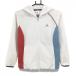 [ прекрасный товар ] Le Coq Zip Parker белый × голубой кромка Logo блузон женский S Golf одежда le coq sportif