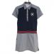 [ прекрасный товар ] filler Golf короткий рукав Polo One-piece темно-синий × белый юбка серебристый жевательная резинка * футбол ткань женский M Golf одежда FILA GOLF