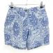 pa-m Sune ik шорты белый × оттенок голубого leaf рисунок × окантовка женский S Golf одежда PALM SNAKE|SALE цена 