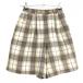 [ прекрасный товар ] Munsingwear одежда юбка-брюки юбка оттенок коричневого × бежевый проверка шерсть подкладка есть женский S Golf одежда Munsingwear